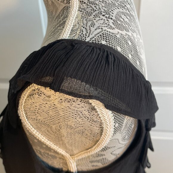 JUICY COUTURE Black Gauze Dress Size 6 - Picture 6 of 11